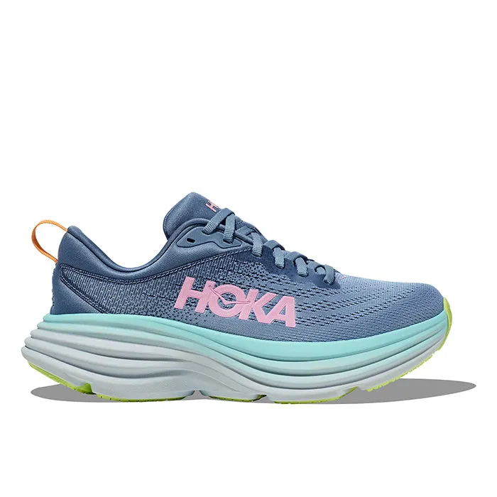 Womens Hoka Bondi 8 Wide in Shadow/Dusk