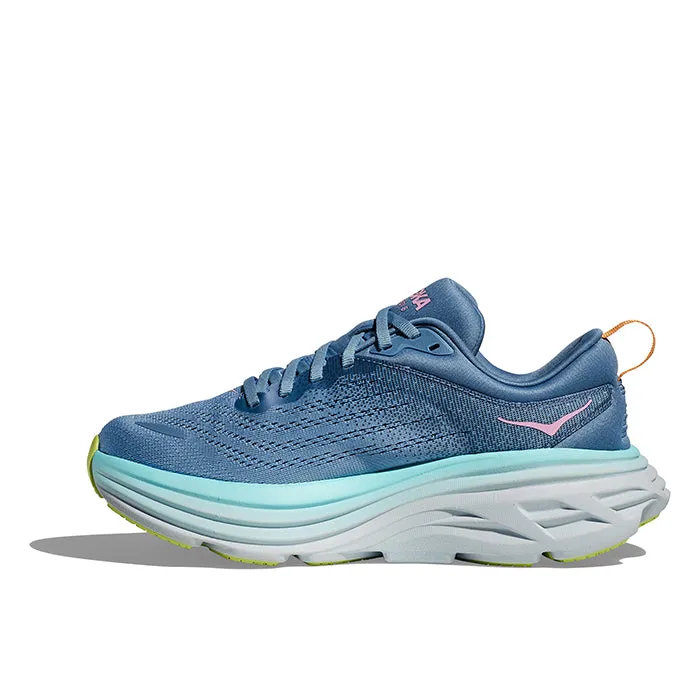 Womens Hoka Bondi 8 Wide in Shadow/Dusk