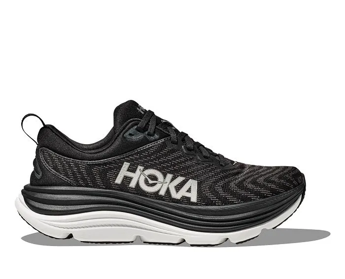 Womens Hoka Gaviota 5 Wide in Black/White