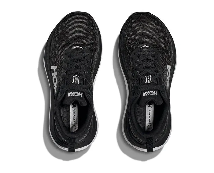 Womens Hoka Gaviota 5 Wide in Black/White