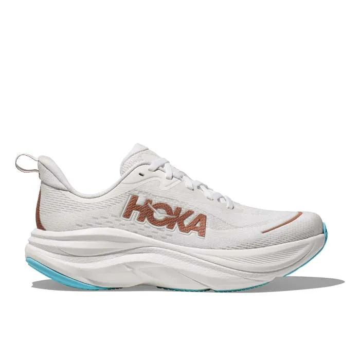 Womens Hoka Skyflow in Frost/Rose Gold