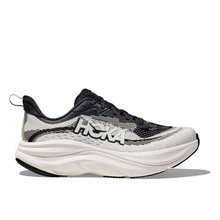 Womens Hoka Skyflow Wide in Black/White