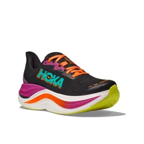 Womens Hoka Skyward X in Black/Electric Aqua