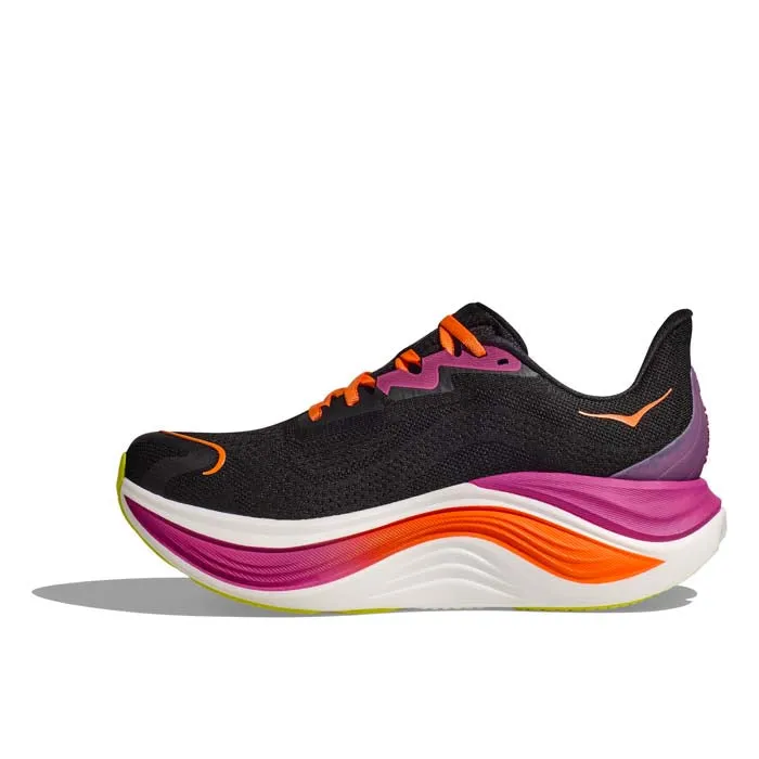 Womens Hoka Skyward X in Black/Electric Aqua