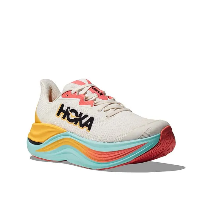 Womens Hoka Skyward X in Blanc De Blanc/Swim Day