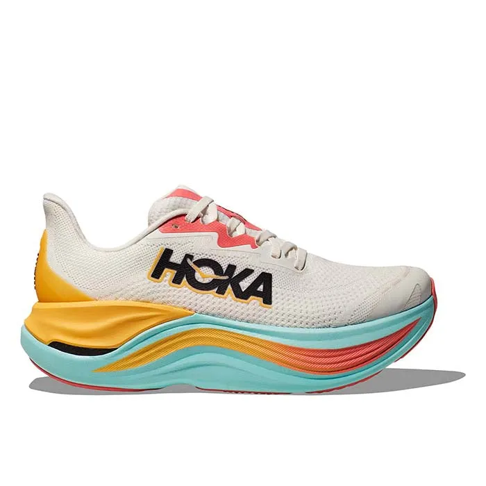 Womens Hoka Skyward X in Blanc De Blanc/Swim Day