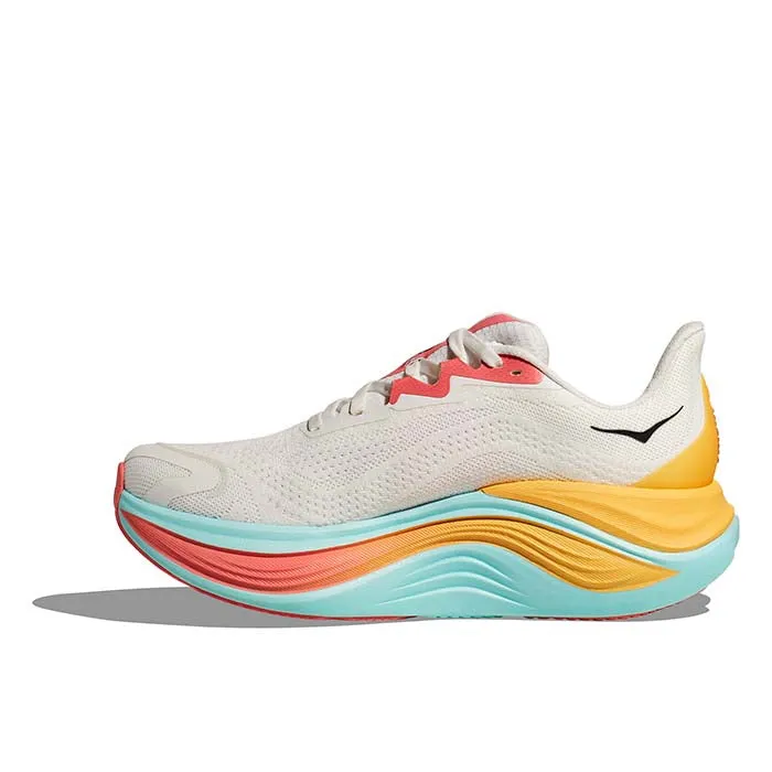 Womens Hoka Skyward X in Blanc De Blanc/Swim Day