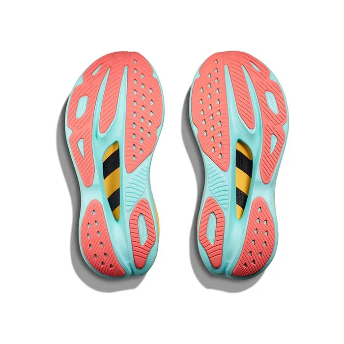 Womens Hoka Skyward X in Blanc De Blanc/Swim Day