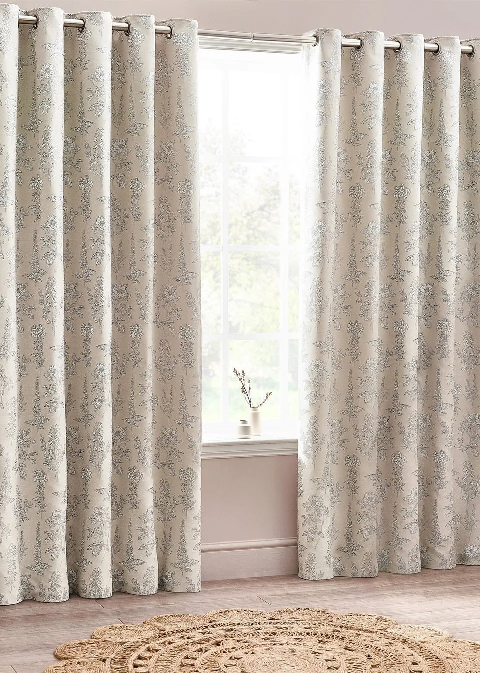 Wylder Nature Sophia Floral Eyelet Curtains