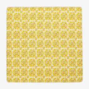 Yellow Cotton Majolica Padded Blanket (74cm)